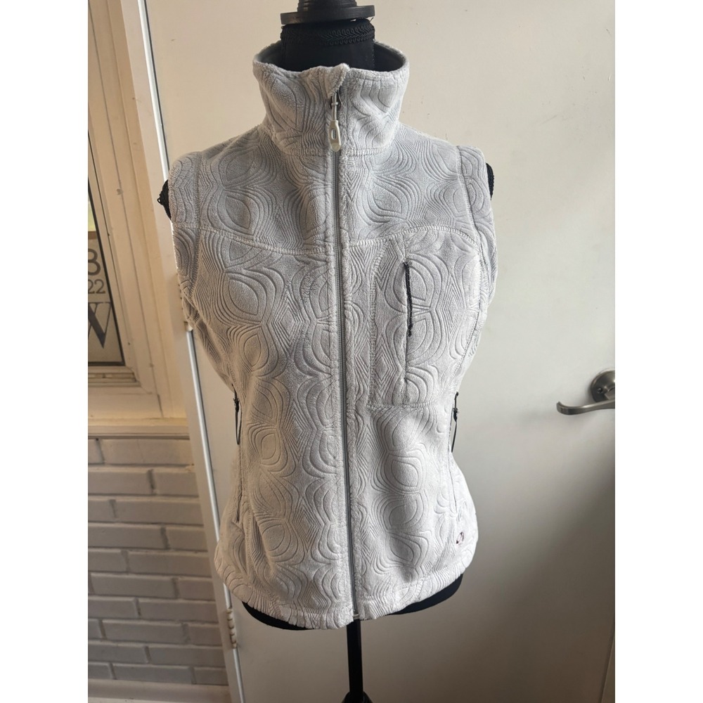 Mountain Hardwear Floral Embossed Fleece Vest small layered travel outdoors